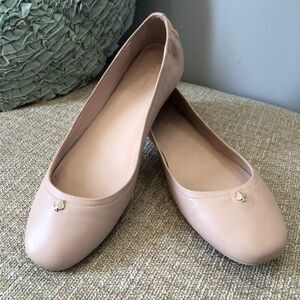 EUC Kate Spade Pale Vellum (Light Pink) Leather Keaton Ballet Flats Shoes Sz 9 M